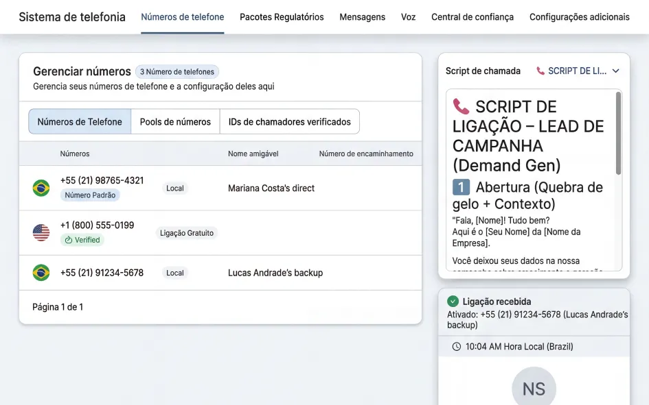 Central de Ligações (VoIP)